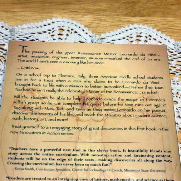 3 for $10 book sale! Blended STEM fiction  -  Leonardo gets a do-over - Picture 3 of 4